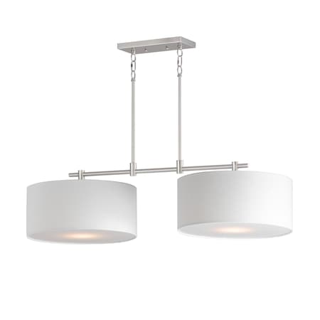 Maxim Lighting Bongo 2-Light Pendant, Satin Nickel 10016WLSN